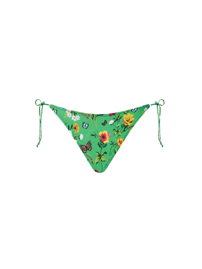 Virgo Green Floral Classic Swim Briefs Bottom