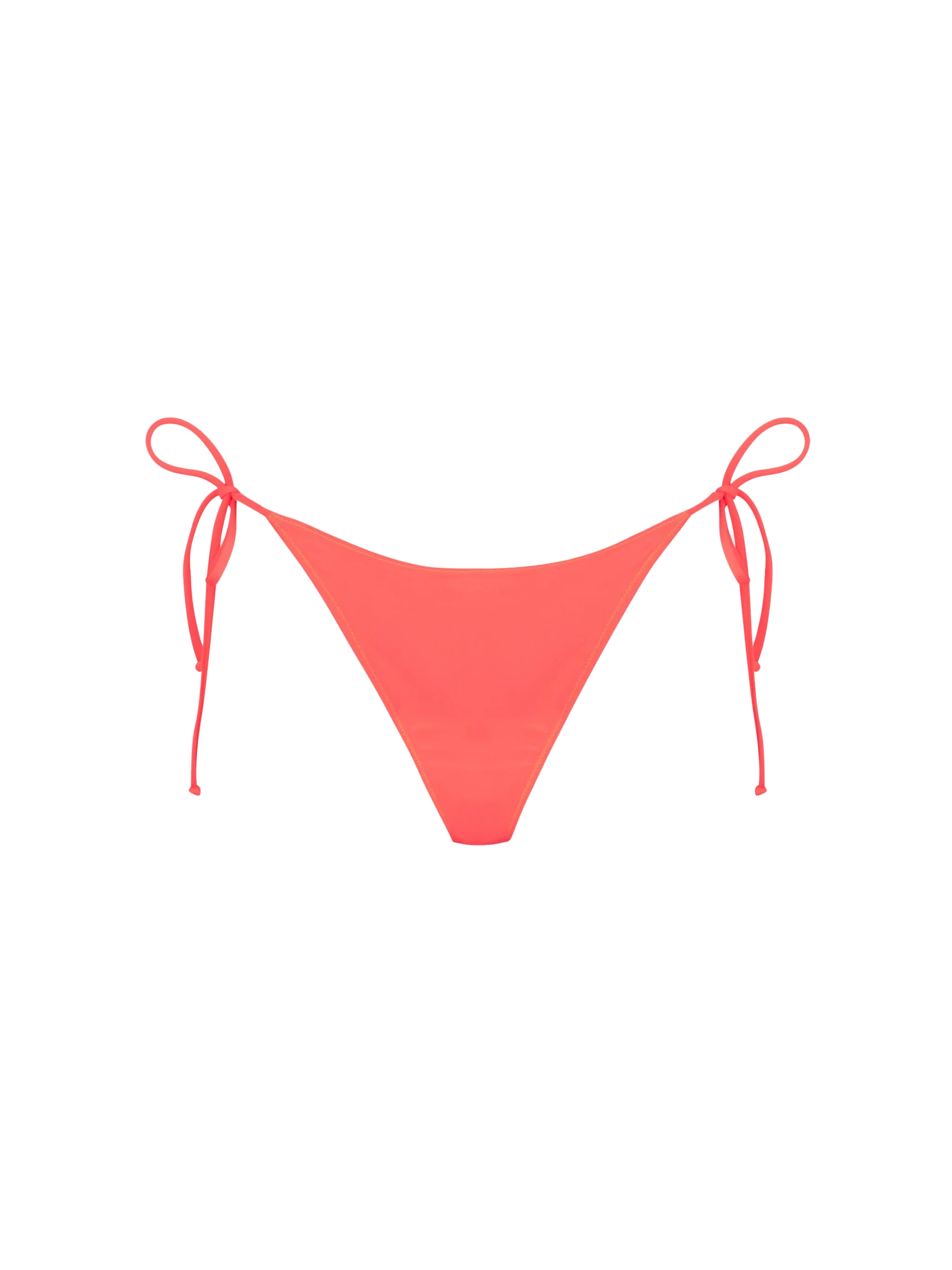 Marielle Fluo Red Swim Briefs With Side Laces Bottom