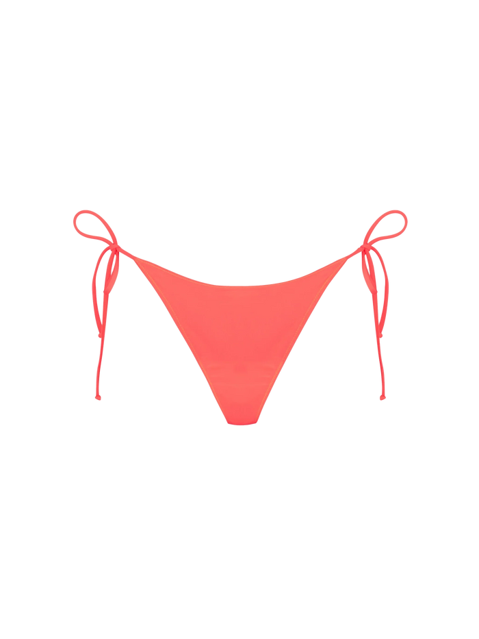 Marielle Fluo Red Swim Briefs With Side Laces Bottom