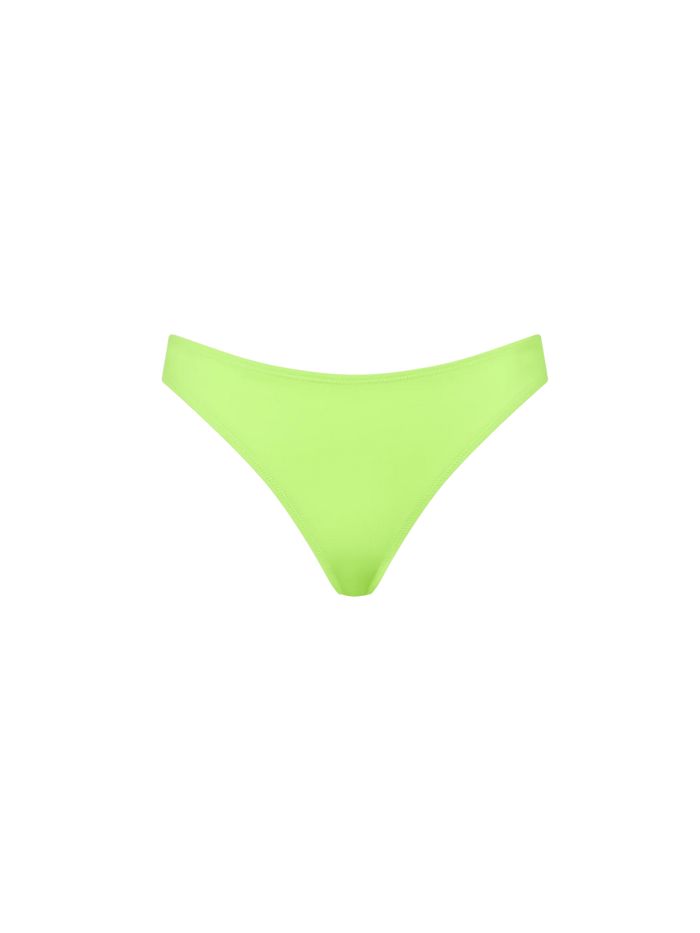 Fluo Yellow Naomi Cheeky Solid Swim Briefs Bottom