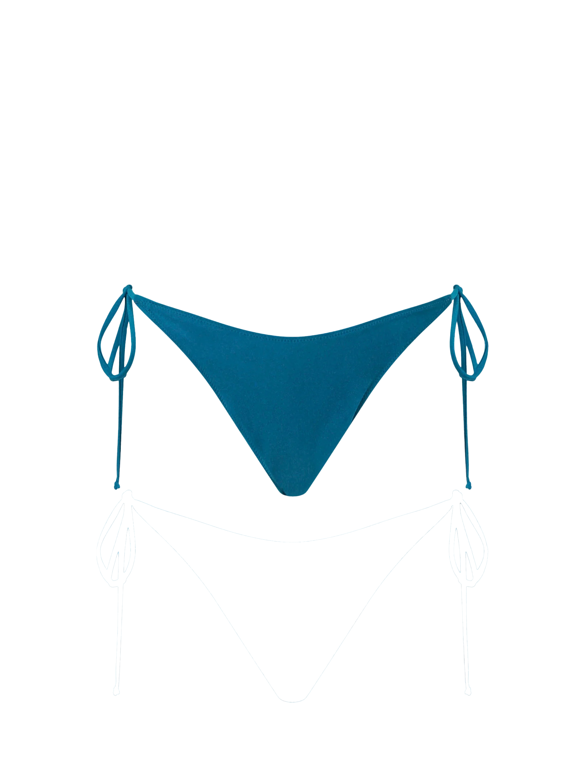 Marielle Teal Green Bikini Briefs With Side Laces Petrolio Bottom