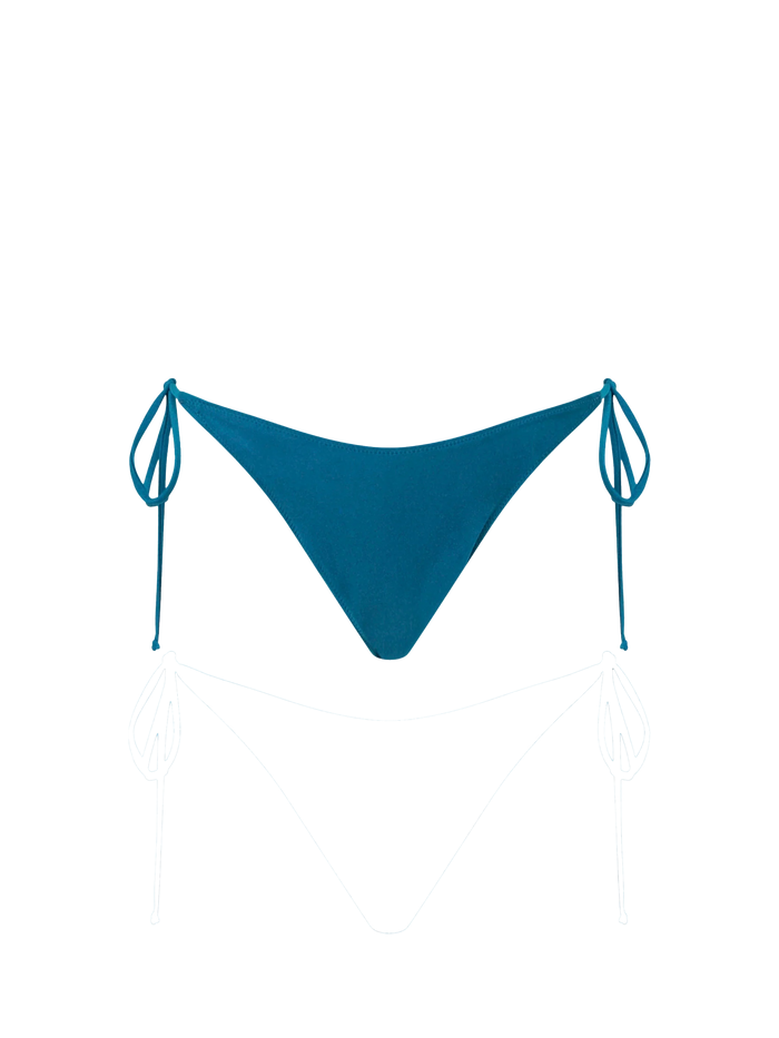 Marielle Teal Green Bikini Briefs With Side Laces Petrolio Bottom