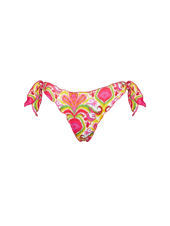 Moon Multicolor Ikat Swim Briefs Pink Bottom