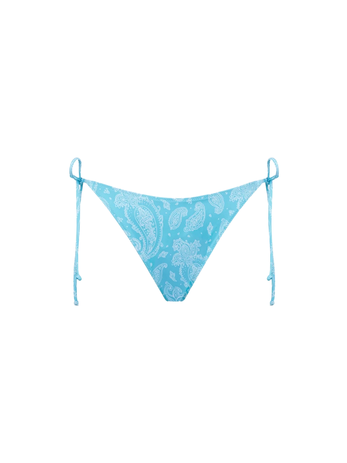 Light Blue And White Paisley Virgo Swim Briefs Sky Bottom