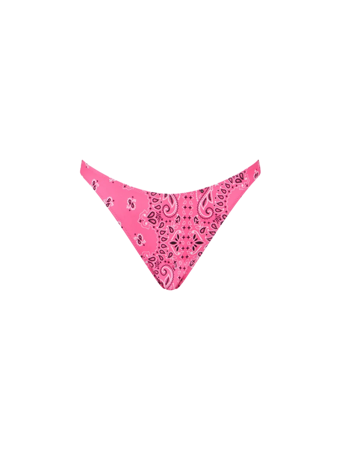 Naomi Fuchsia Bandana Print Cheeky Swim Briefs Pink Bottom
