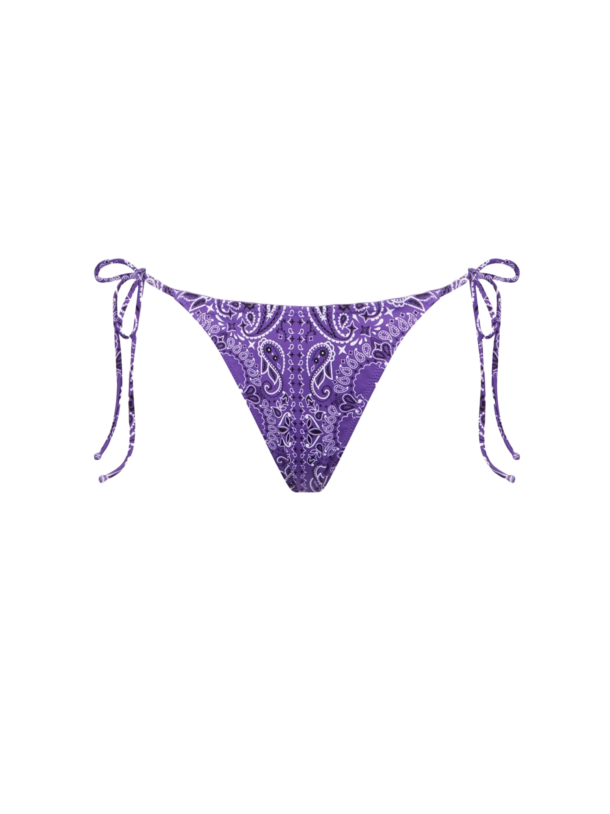 Purple Norah Cheeky Swim Briefs With Bandana Print Pink Bottom