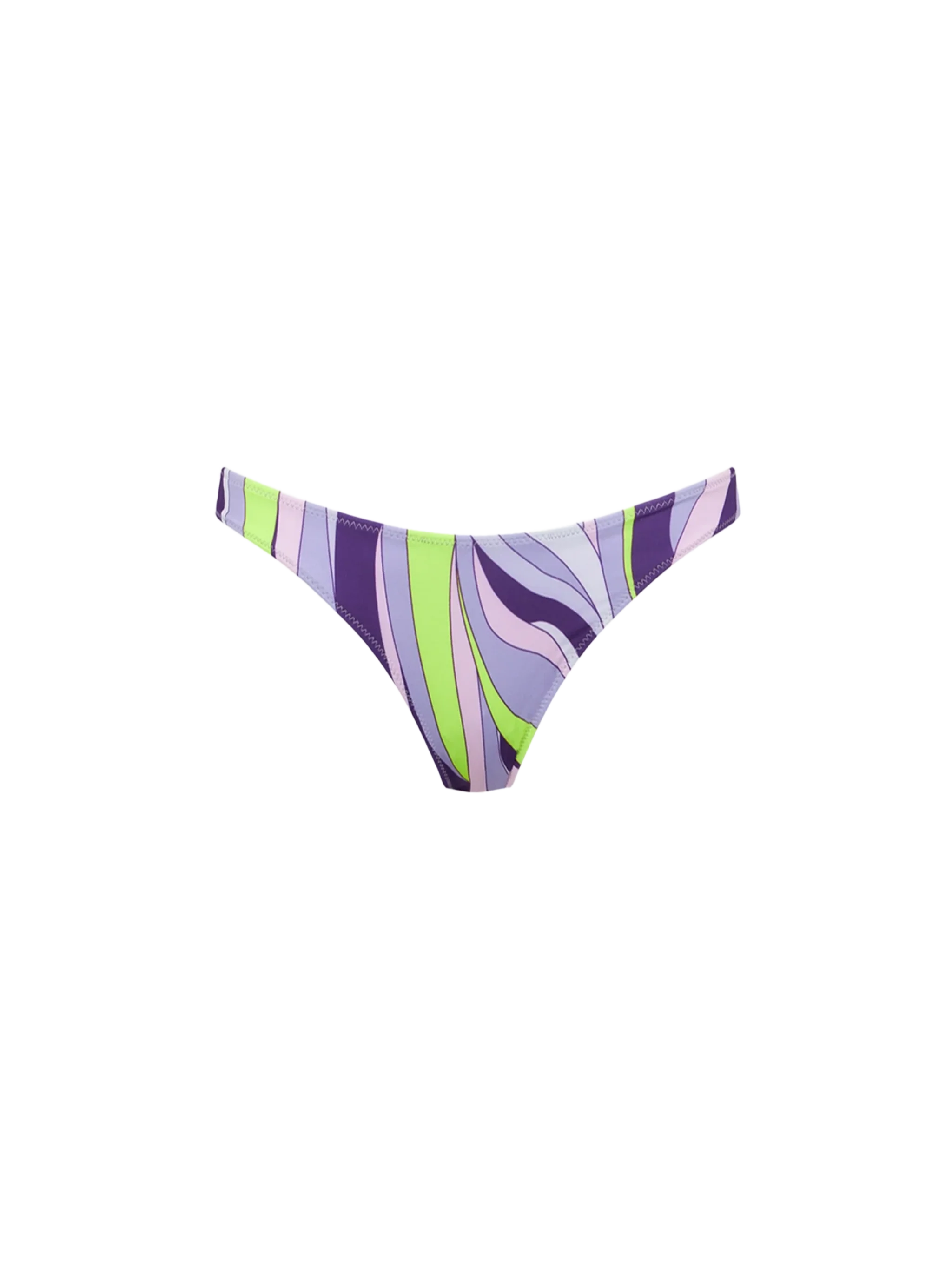 Cheeky Swim Briefs Naomi With Shape Wave Print Pink Bottom