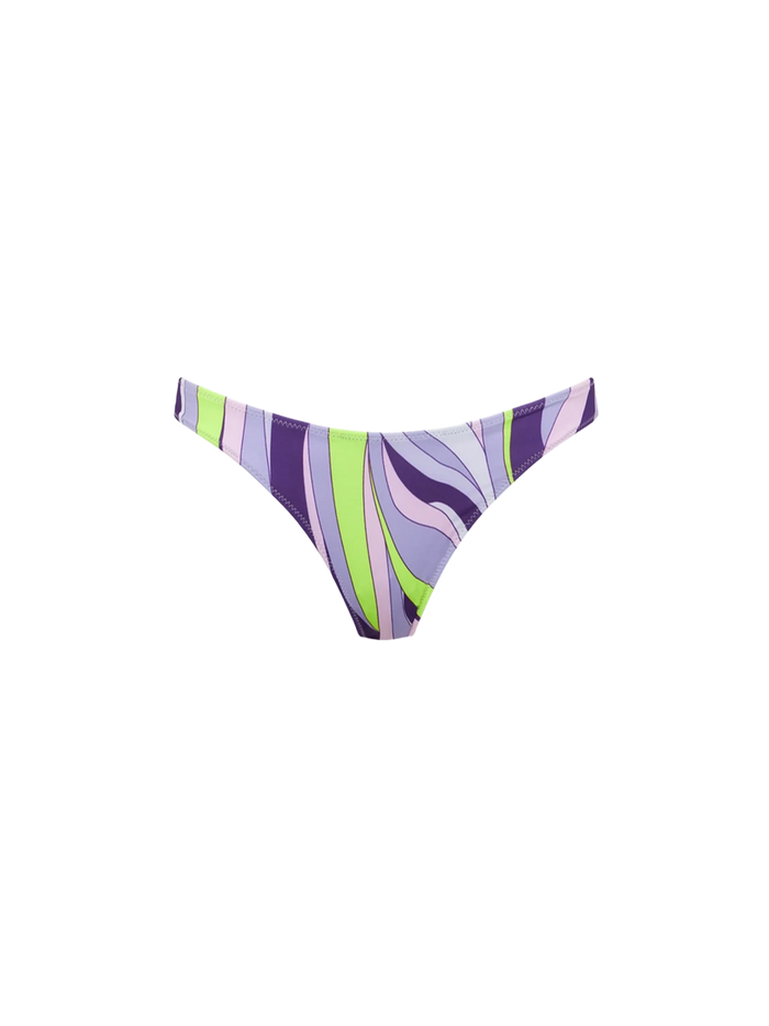 Cheeky Swim Briefs Naomi With Shape Wave Print Pink Bottom