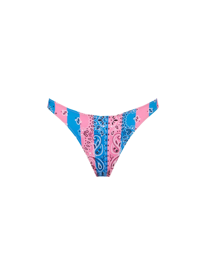 Cheeky Swim Briefs Naomi With Bandana Print Blue Bottom