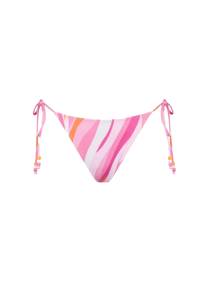Marielle Shape Wave Swim Briefs With Charms Pink Bottom