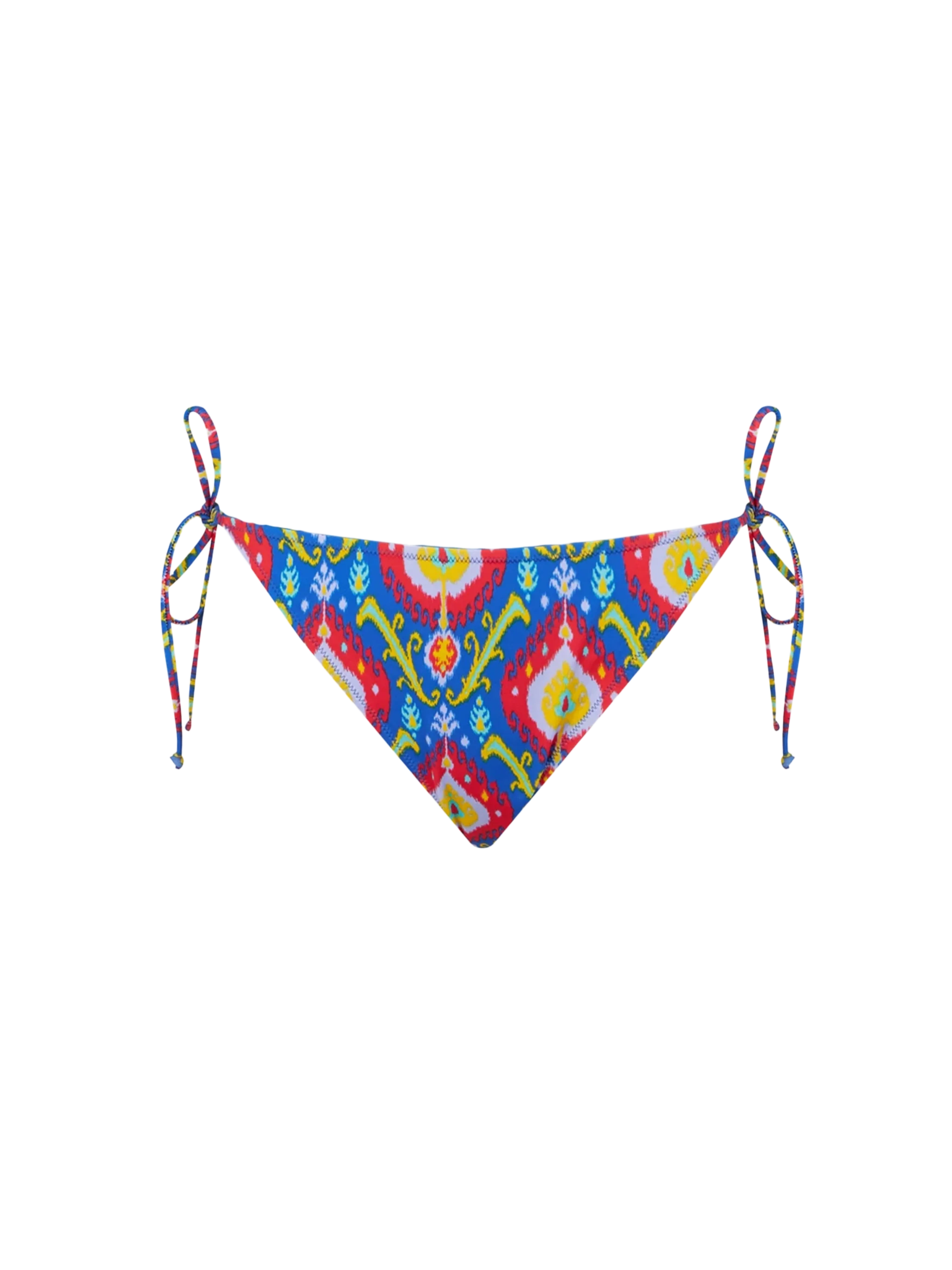 Multicolor Virgo Swim Briefs With Ikat Print Blue Bottom