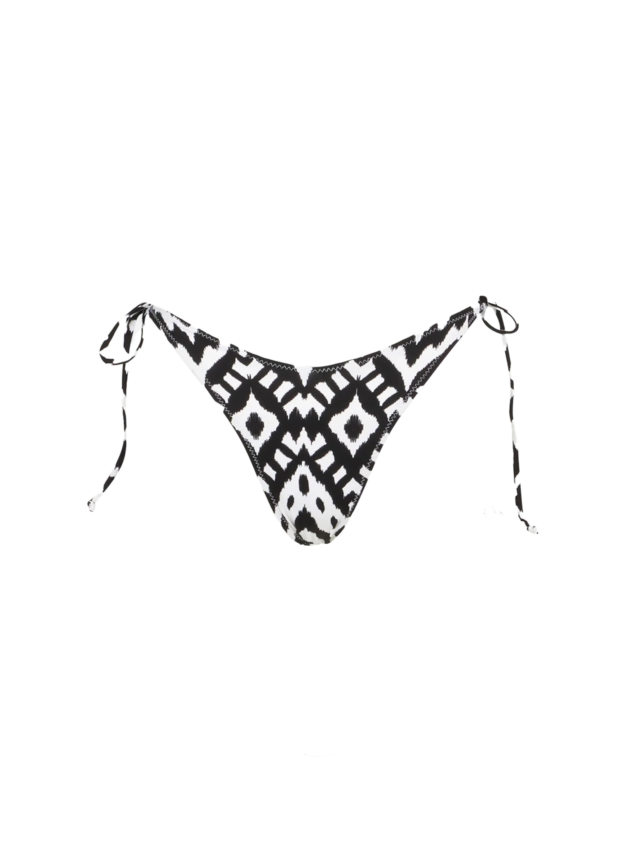 Black White Ikat Norah Cheeky Swim Briefs Bottom