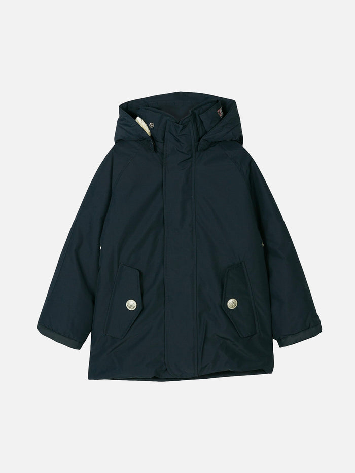 Boy Hooded Blue Parka Jacket Voyager Jr