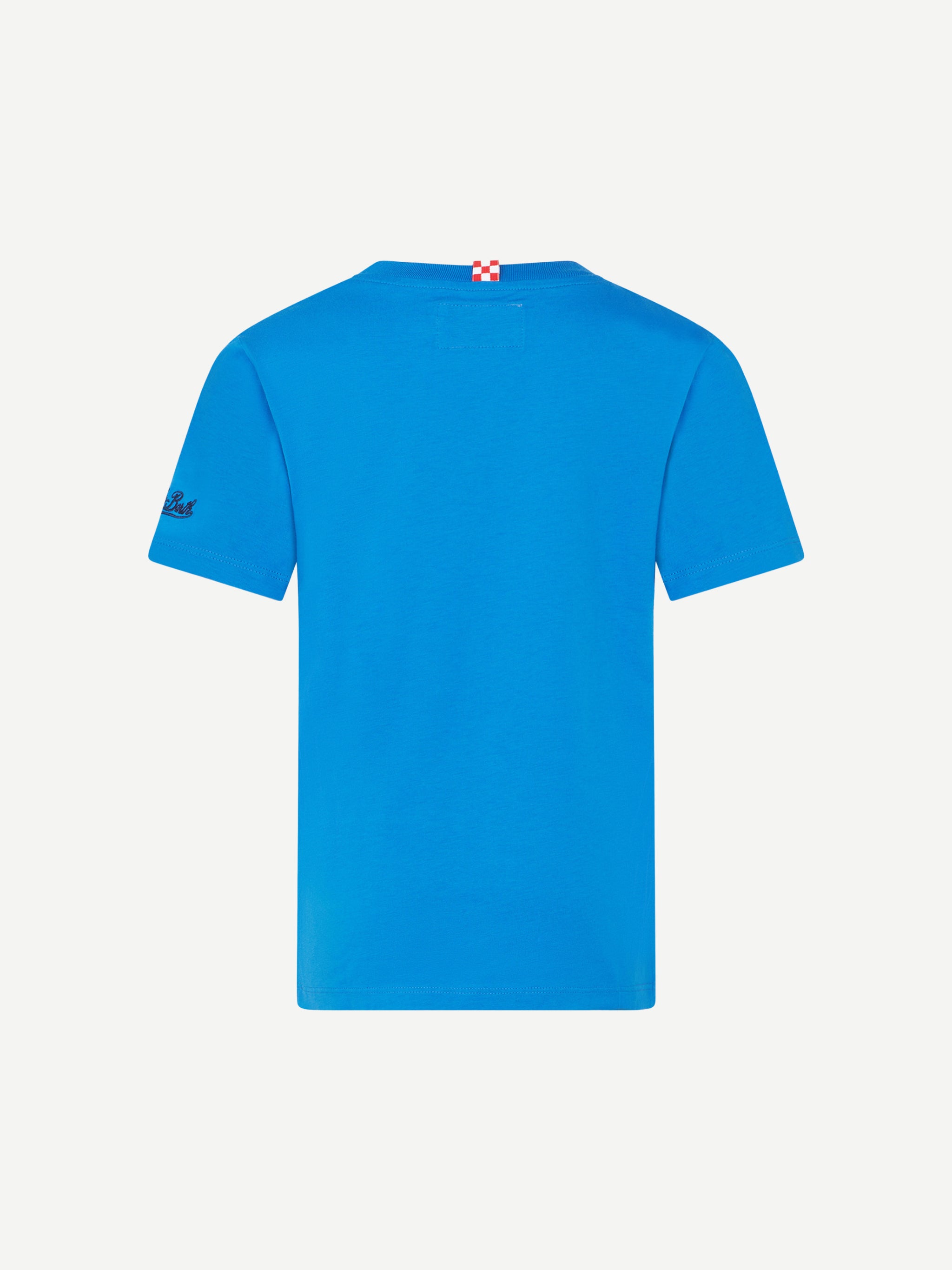 Boy Cotton T-Shirt With Big Babol Print | Babol® Special Edition Blue