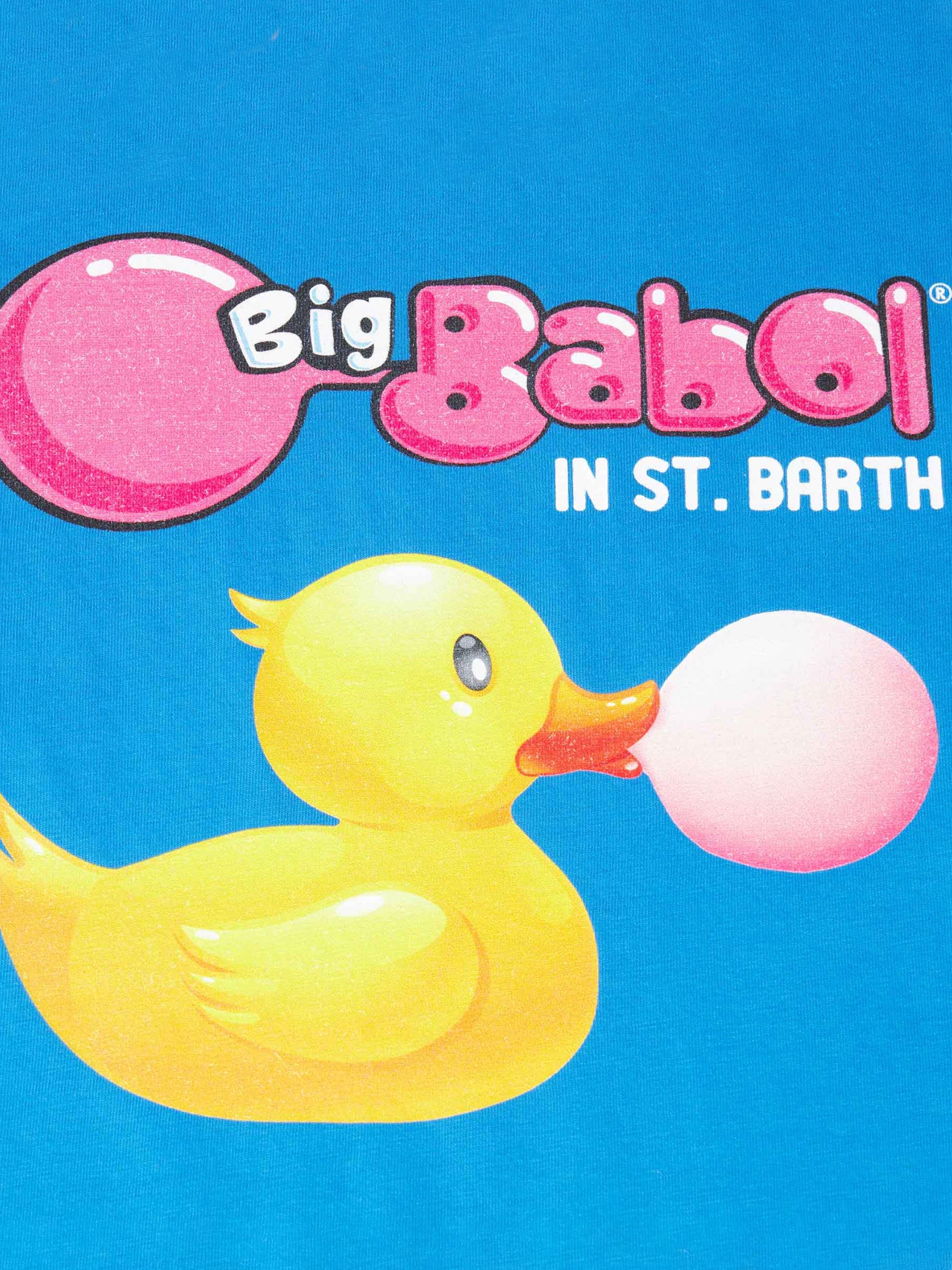 Boy Cotton T-Shirt With Big Babol Print | Babol® Special Edition Blue