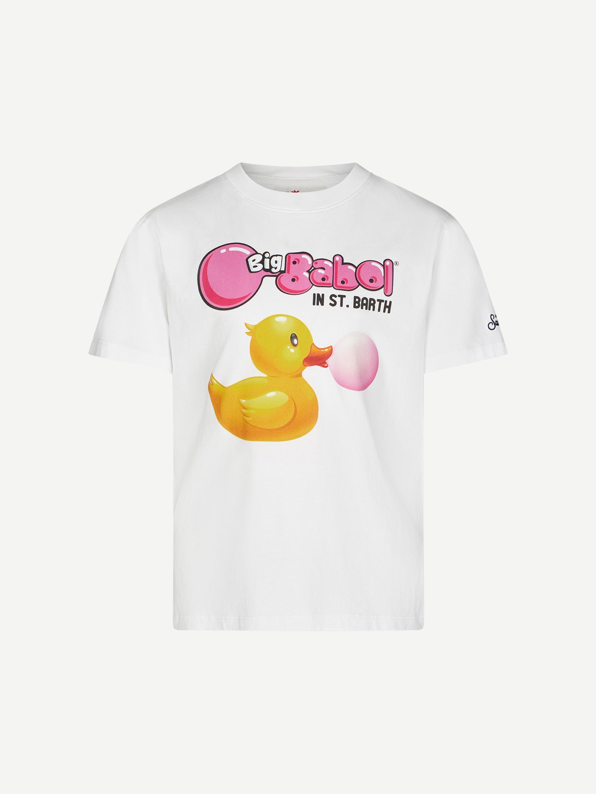 Boy Cotton T-Shirt With Ducky Big Babol Print | Babol® Special Edition White