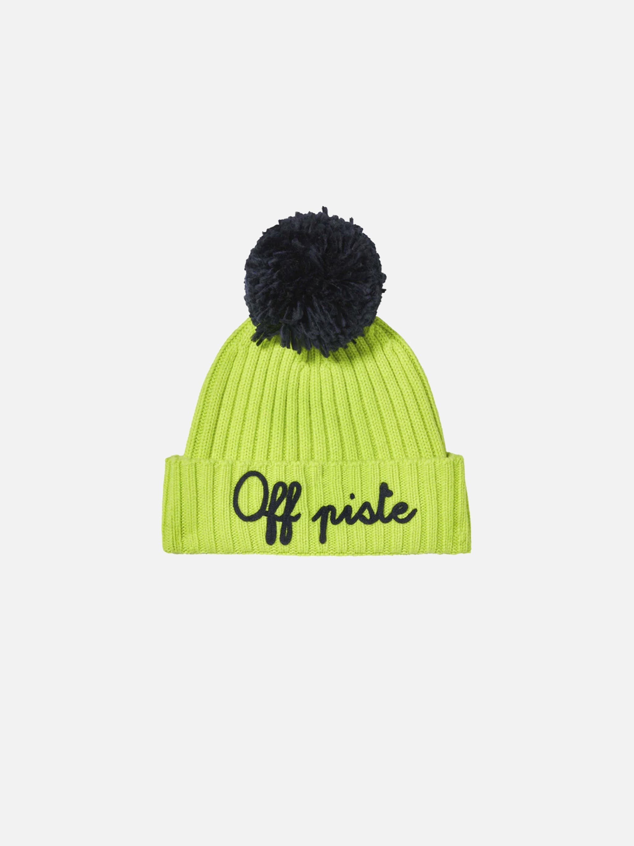 Boy Fluo Yellow Beanie With Pompon Hat