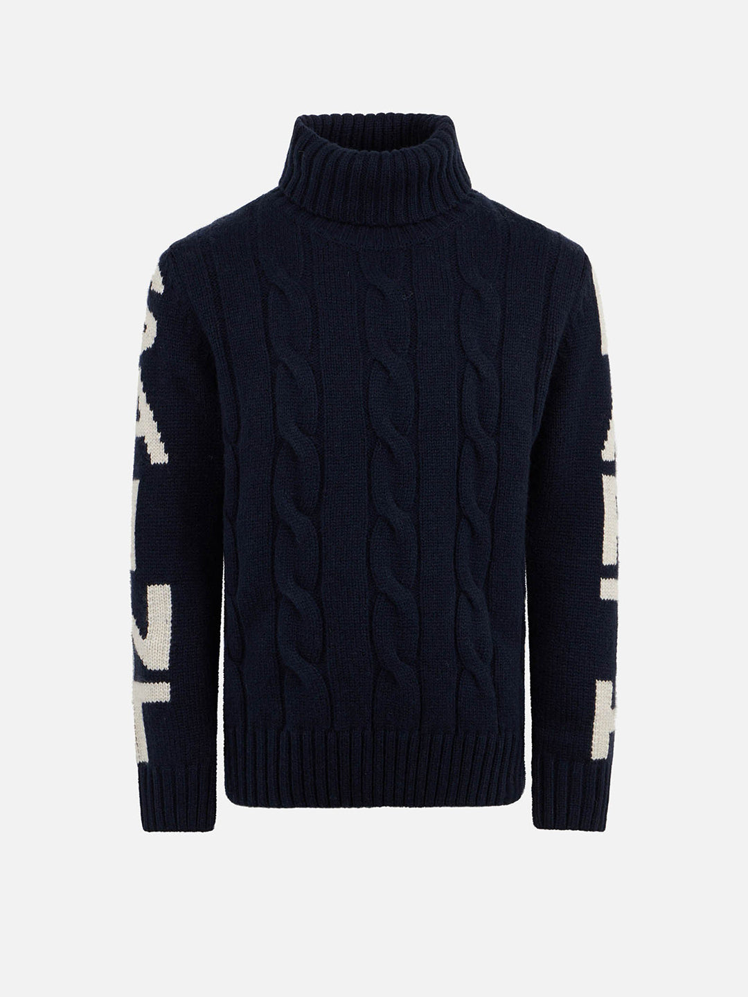 Fisherman Jr Blue Cable Knit Sweater