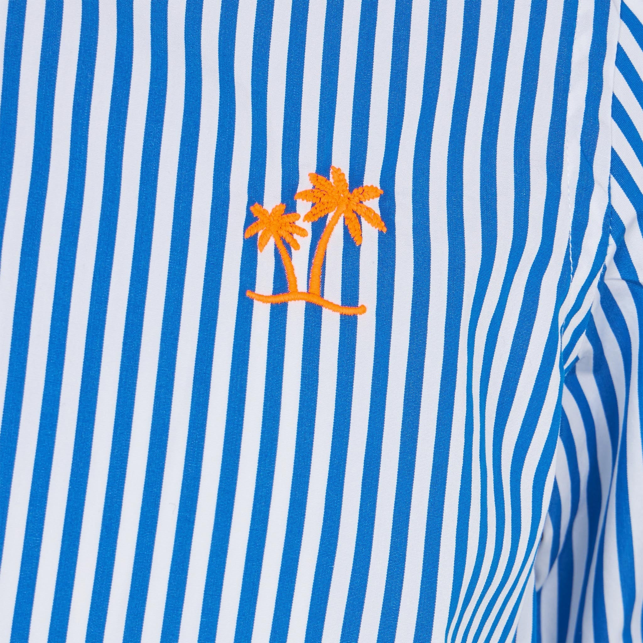 Striped Cotton Kid Shirt Agnes Blue