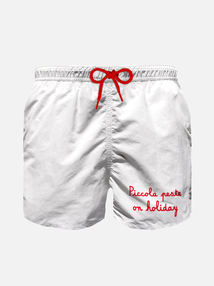 Boy White Swim Shorts __single__ Swimshort
