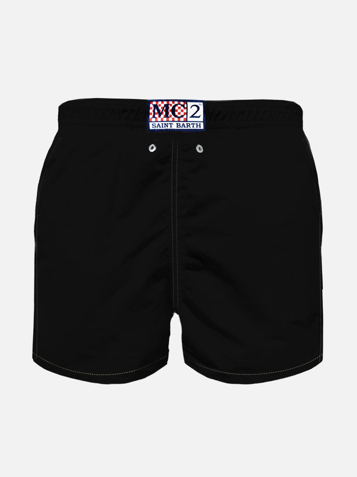 Boy Swim Shorts With Devil Bart Patch | The Simpson Special Edition __single__ Swimshort