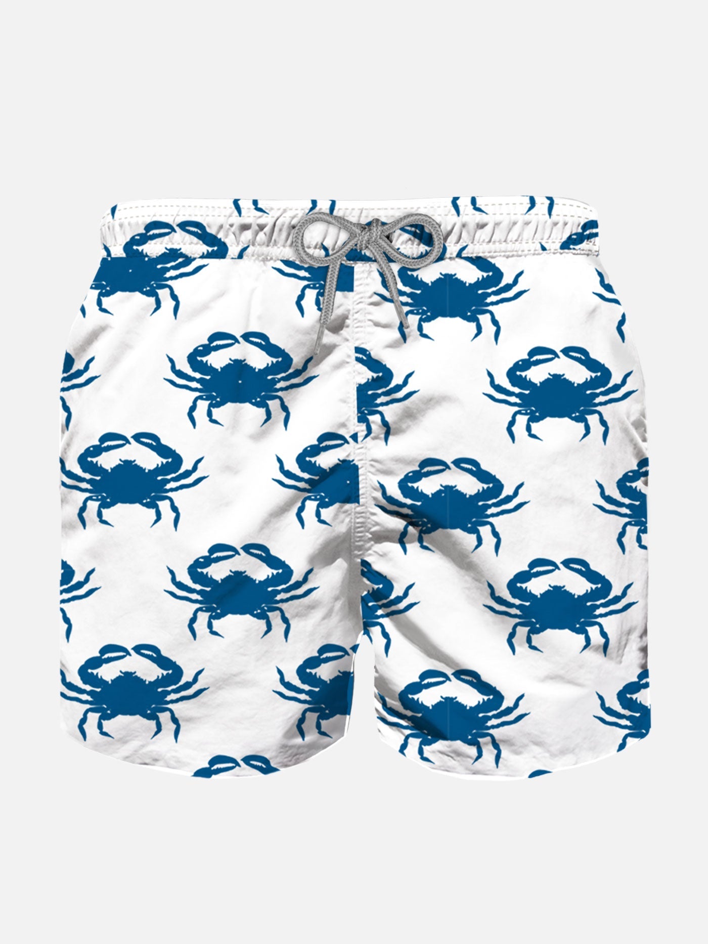 Boy Swim Shorts With Velvet Crabs White Swimshort