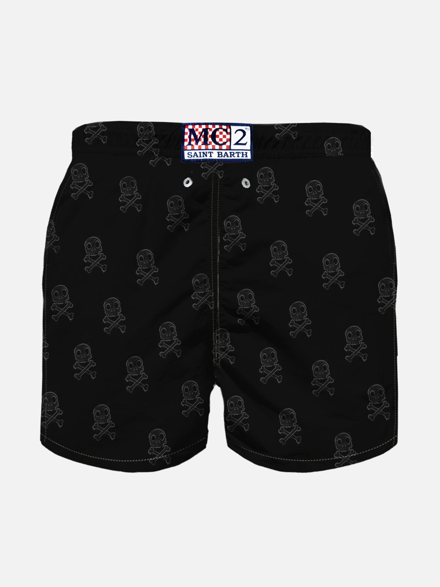 Boy Swim Shorts With Crypto Duck Print | Puppets® Special Edition Black Swimshort