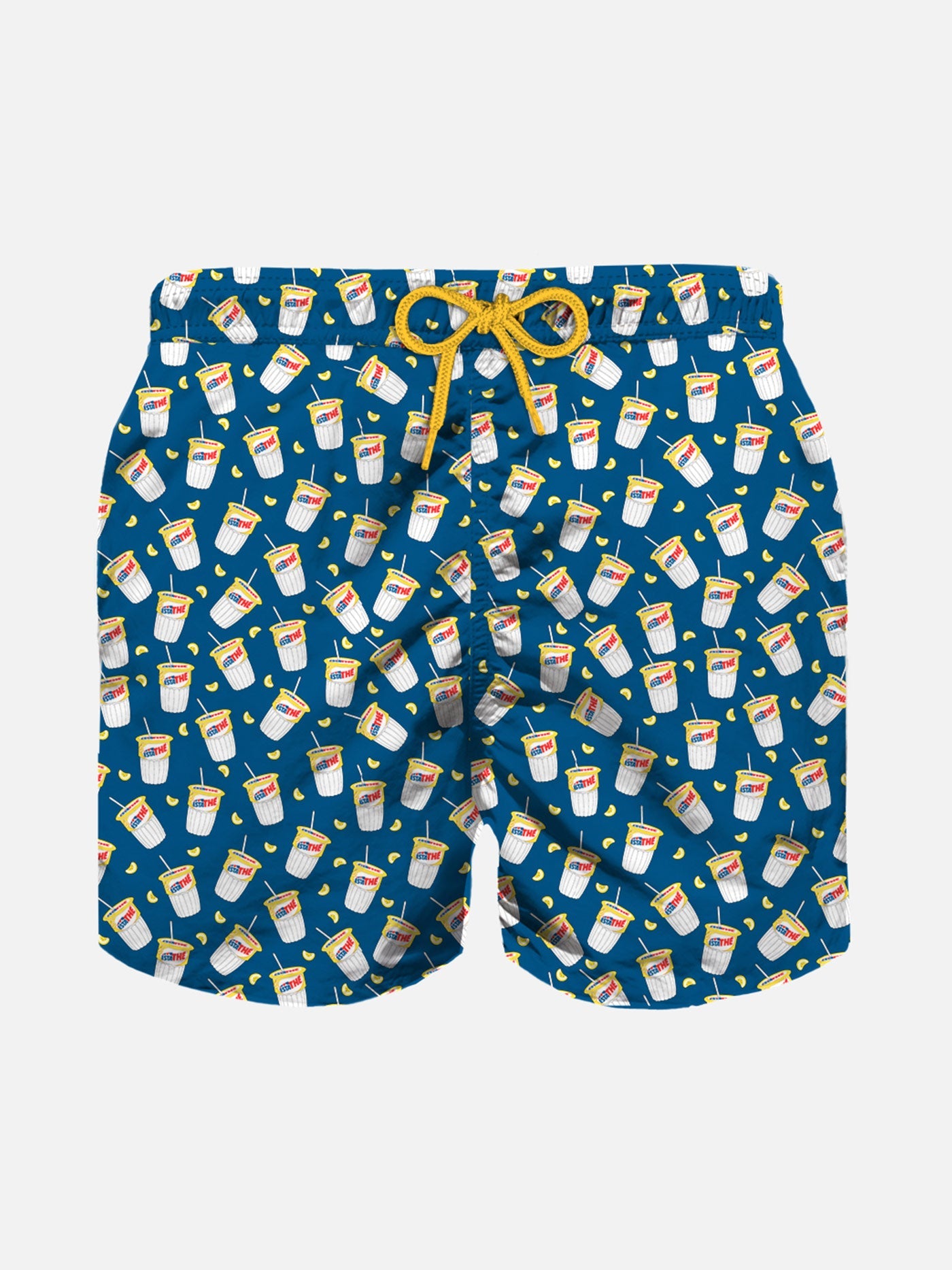 Boy Swim Shorts With Estathé Print | Estathé® Special Edition Blue Swimshort