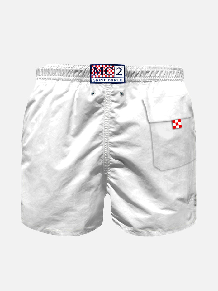 Boy White Swim Shorts __single__ Swimshort