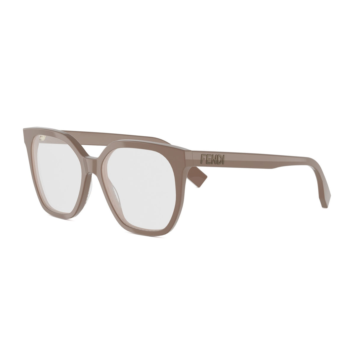 Fendi FE50087I Lettering 045 Marrone Chiaro Acetate Occhiali Da Vista