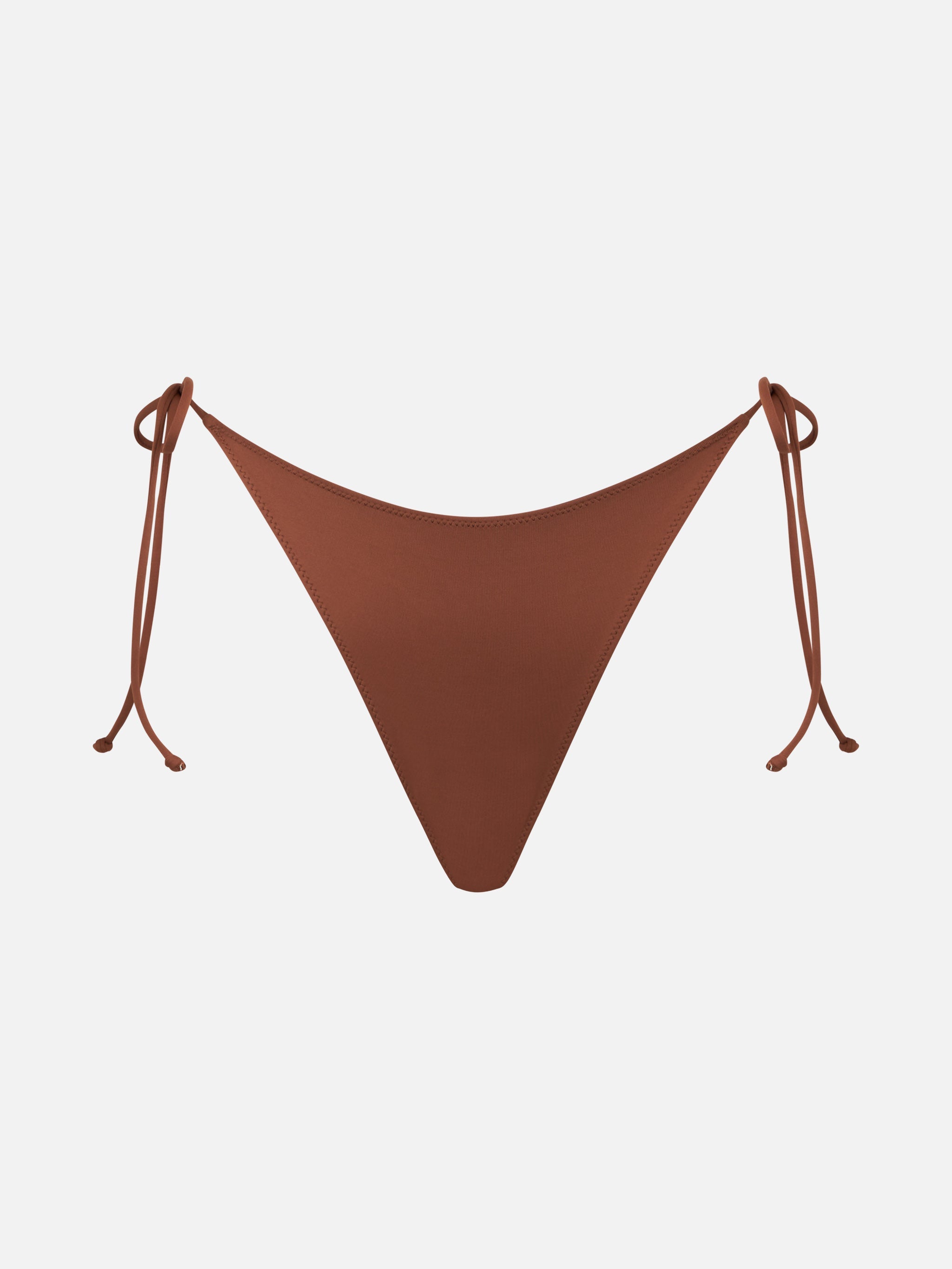 Marielle Brown Solid Swim Briefs Bottom