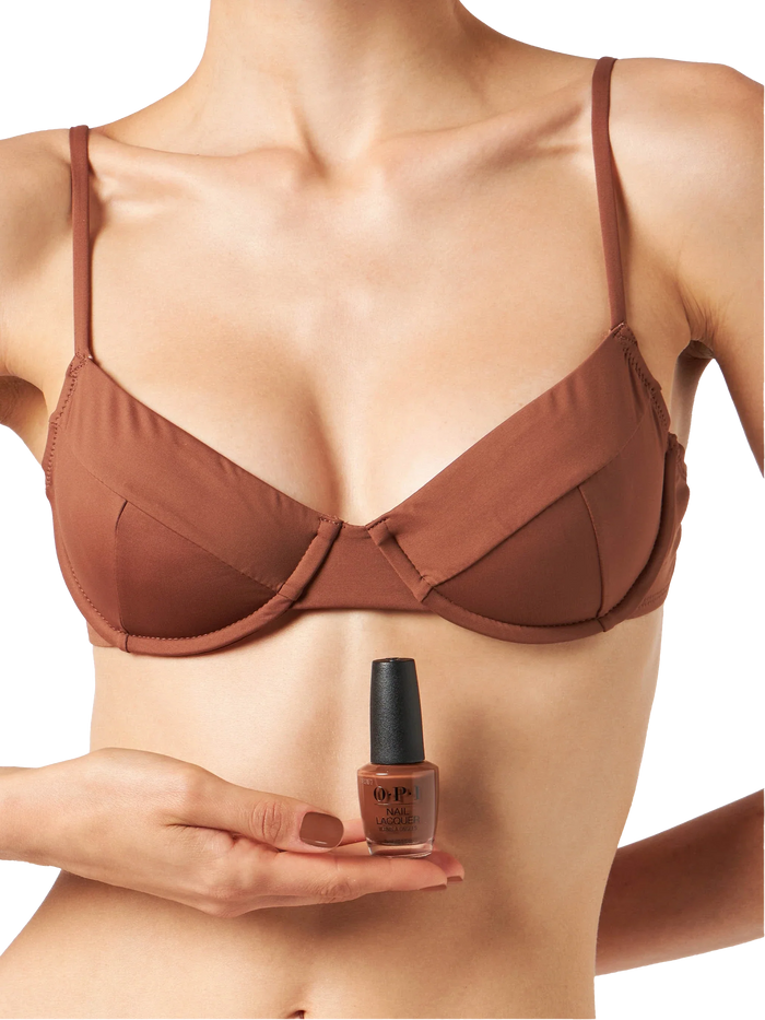 Bea Brown Underwired Bralette Bikini Top