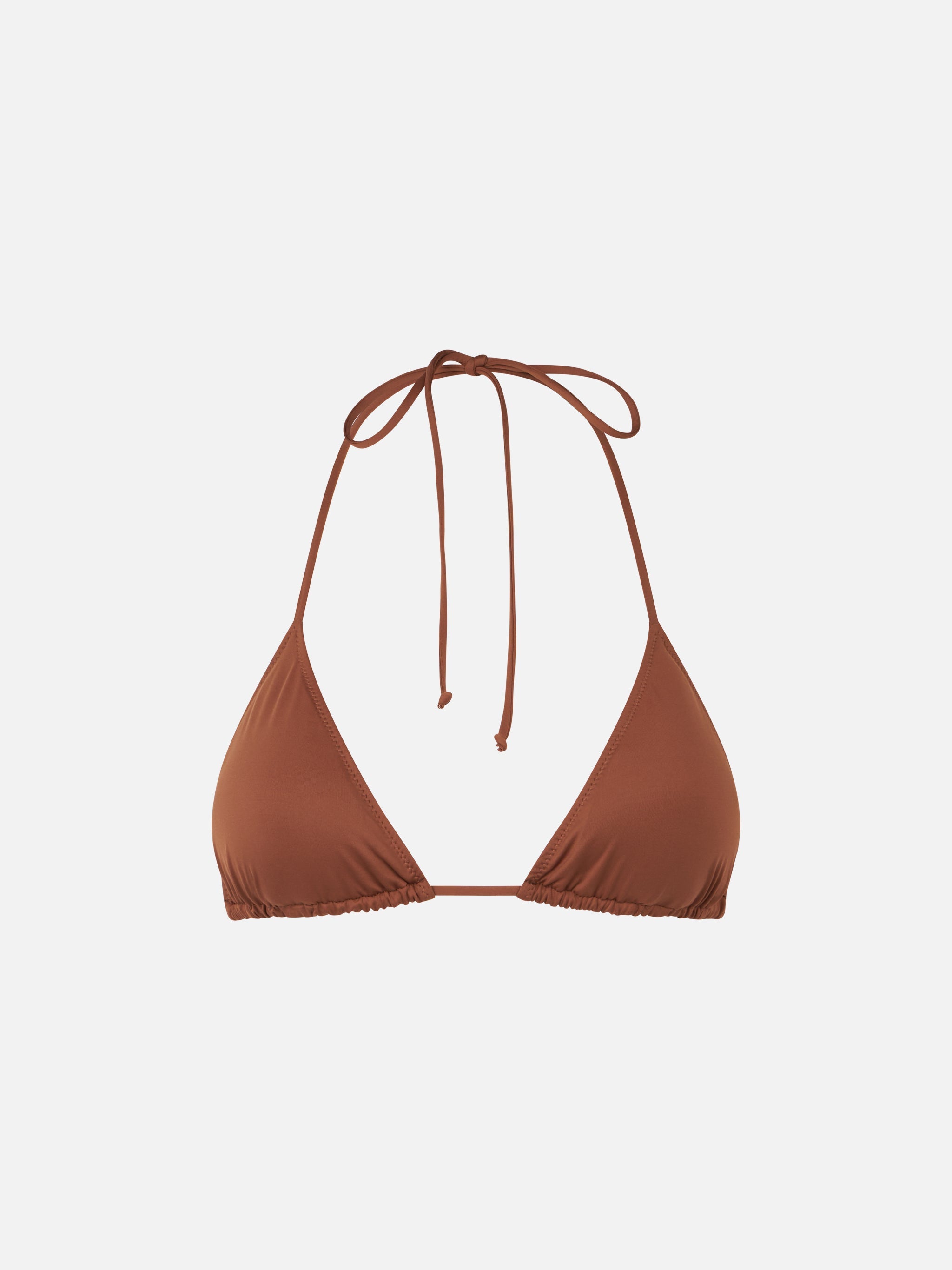 Brown Leah Triangle Bikini Top