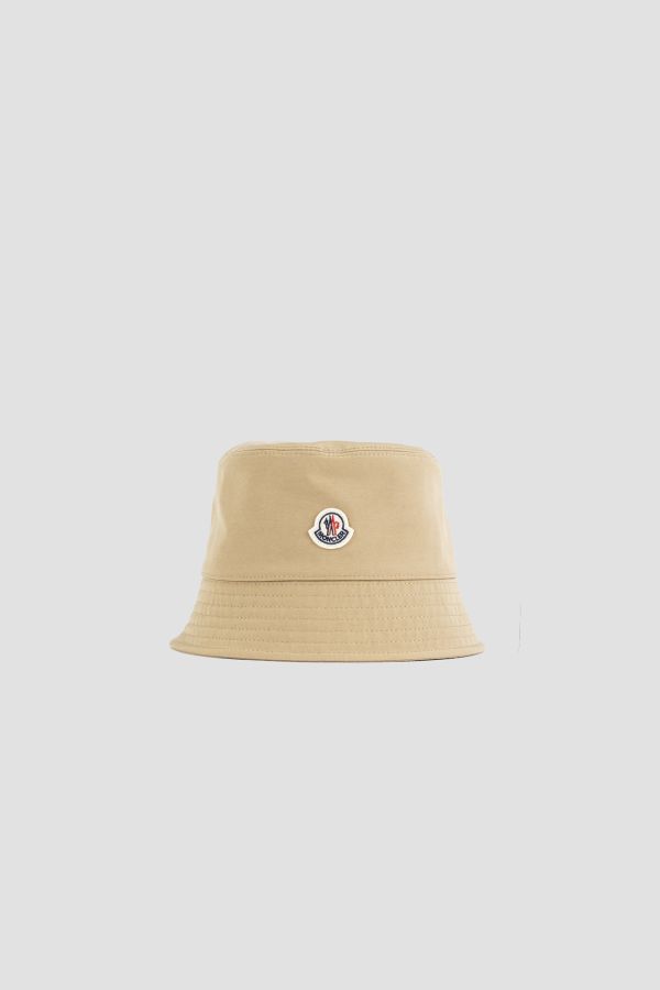 Moncler 3B00025 Cotton bucket hat in beige