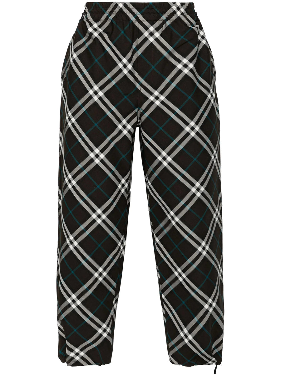 Trousers Vintage-Check Beige Cotton