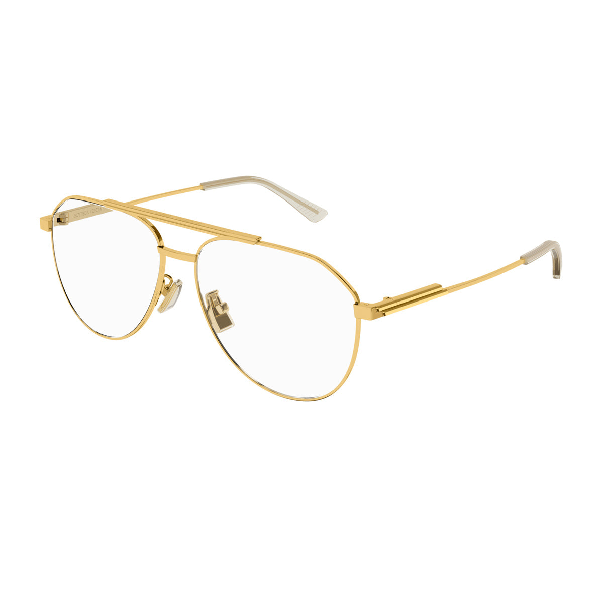 Bottega Veneta BV1158O Linea Minimalist 002 Gold Trasparent Oro Metal Occhiali Da Vista