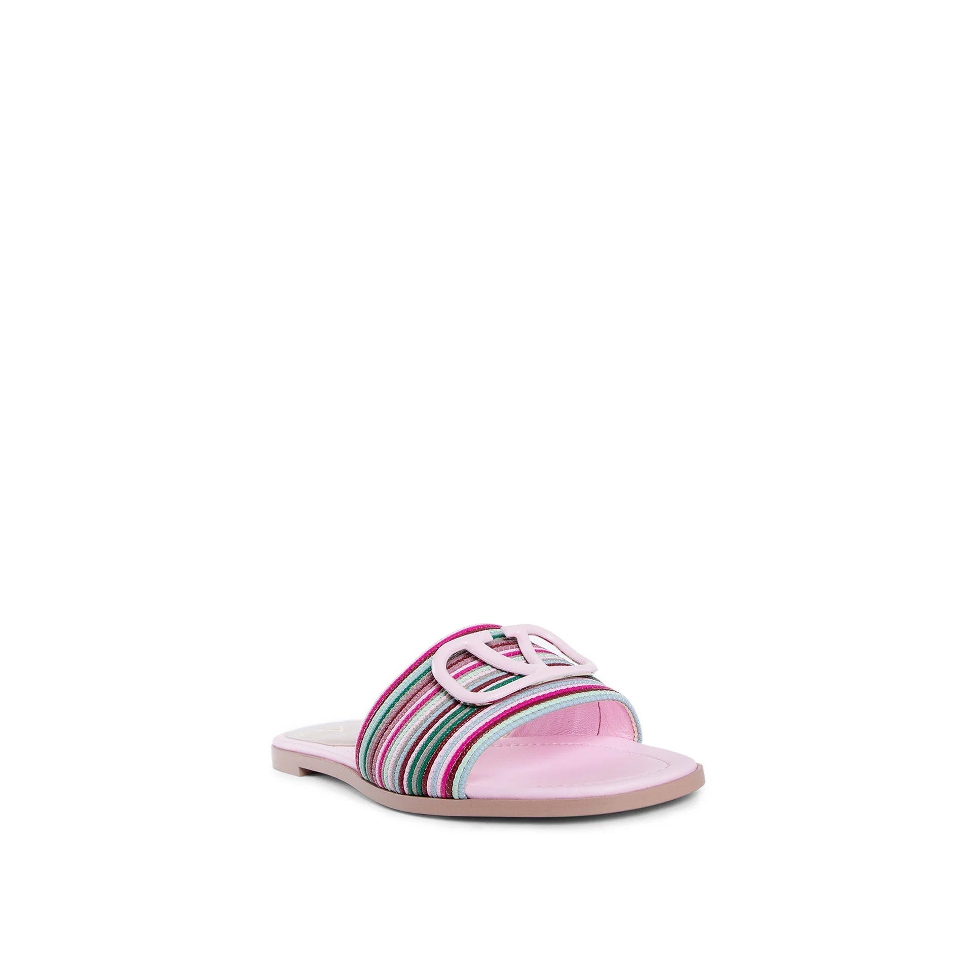 Garavani V Logo Signature Slides Pink Leather