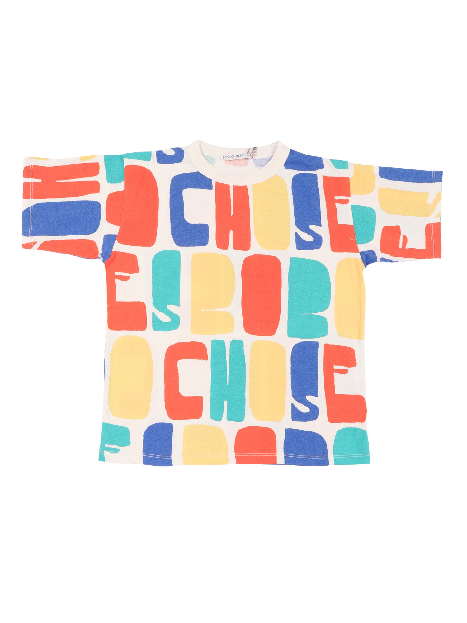 Bobo Choses Color all over T-shirt White Organic Cotton Short Sleeves