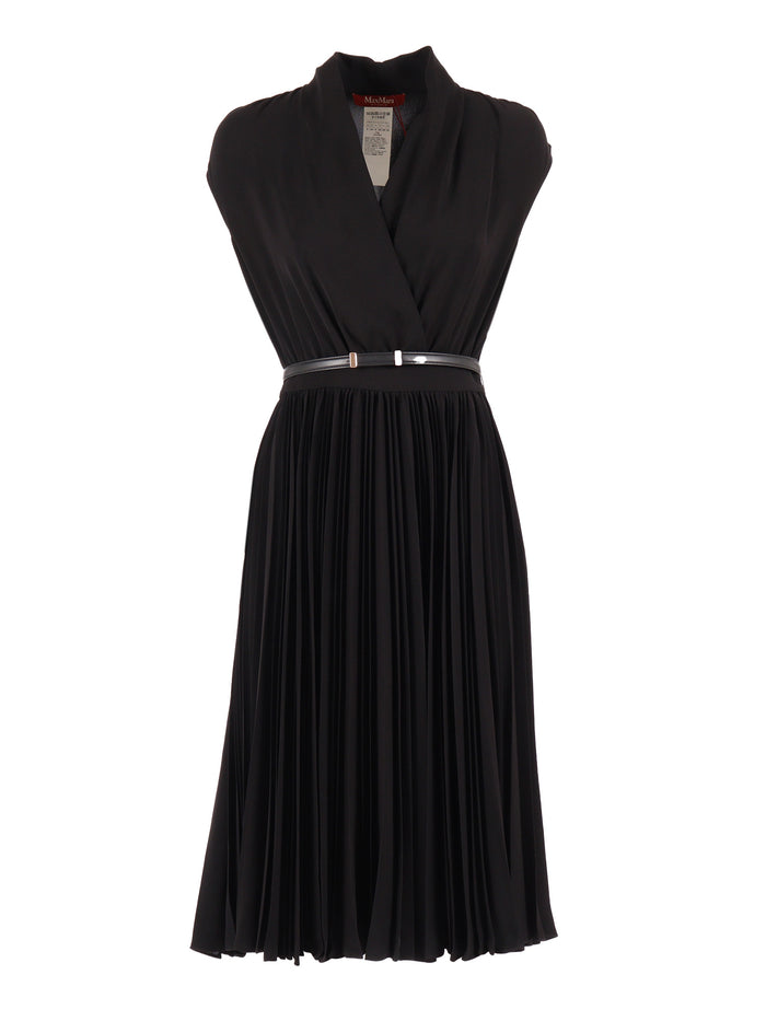 DRESS Black Triacetate Polyester Midi