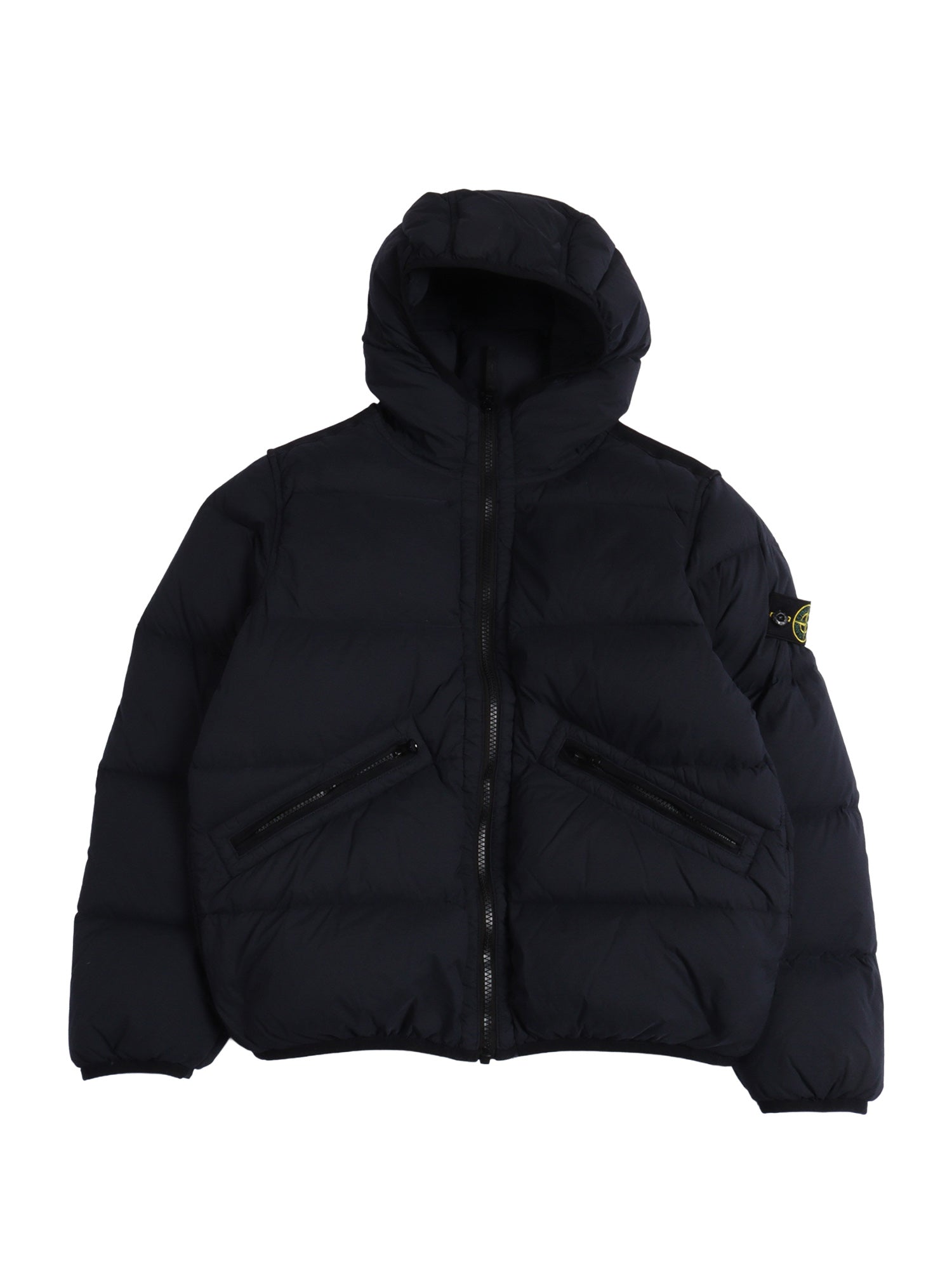 Down Jacket Blue Short Puffer