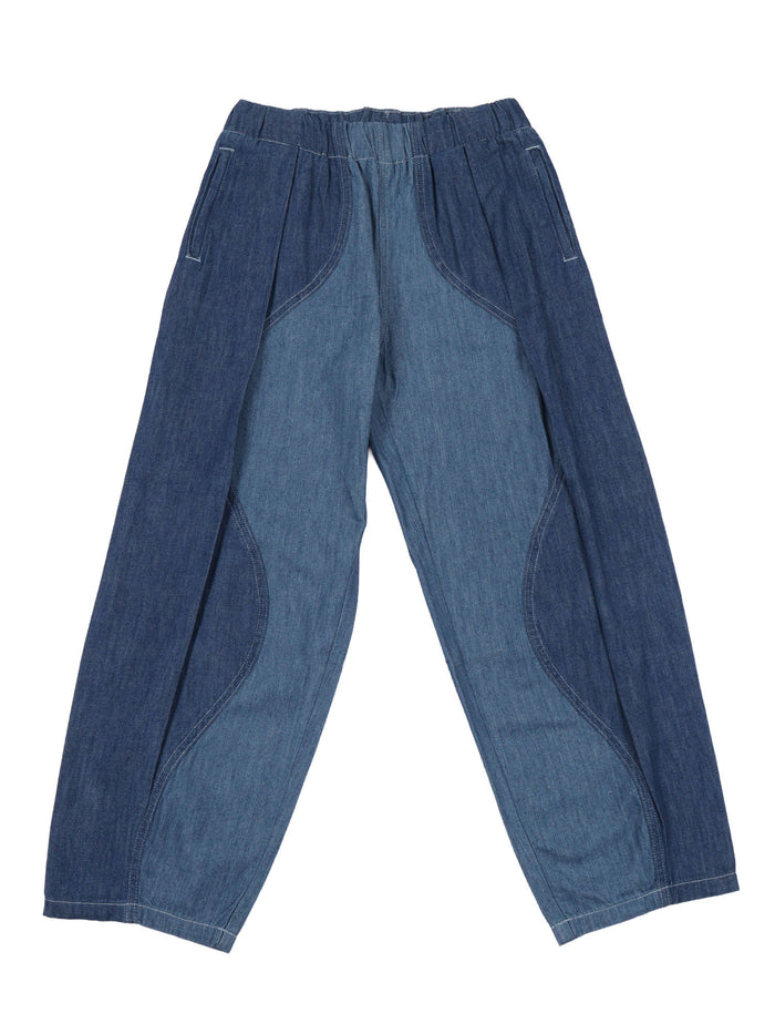TROUSERS Blue Cotton Pant
