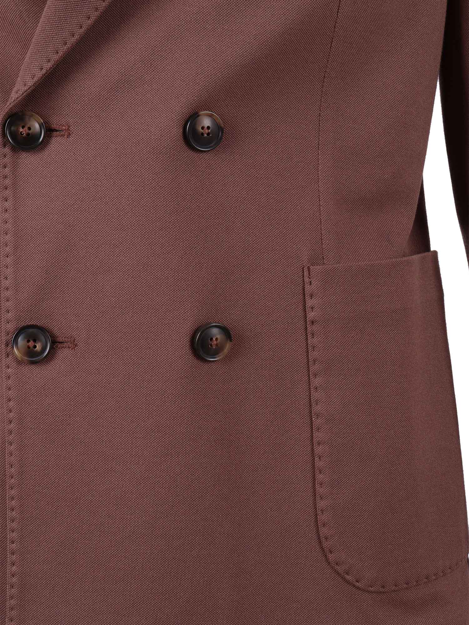 DOUBLE-BREASTED P.P. Brown Jacket
