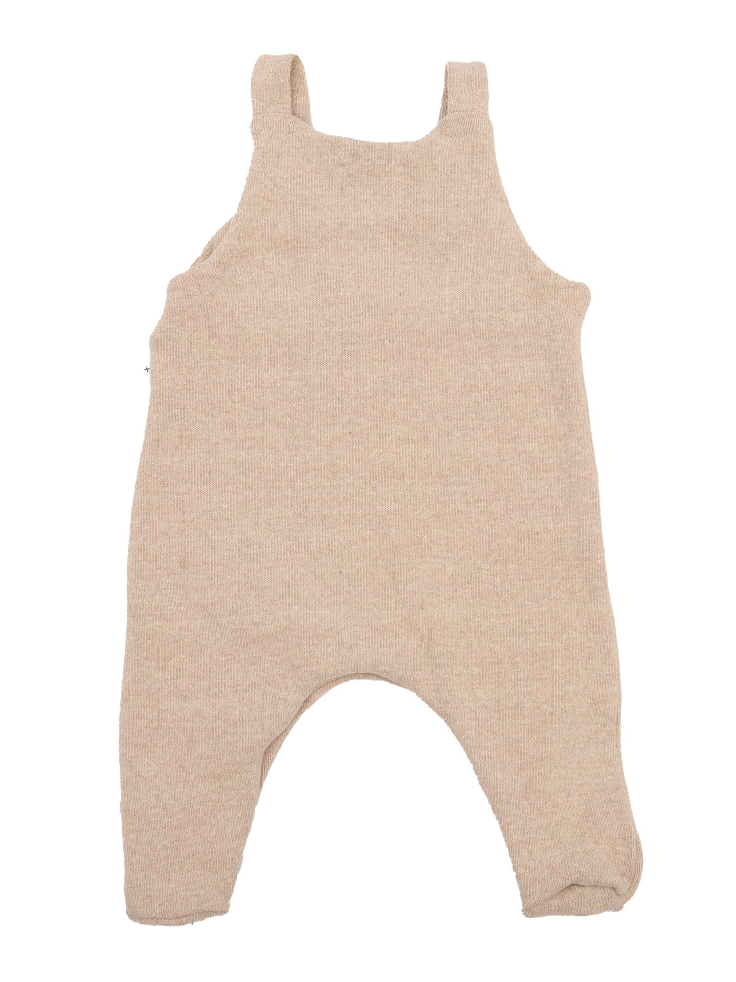 Overall W-Feet Opened With Nickel Free Poppers Around The Crotch Beige Romper