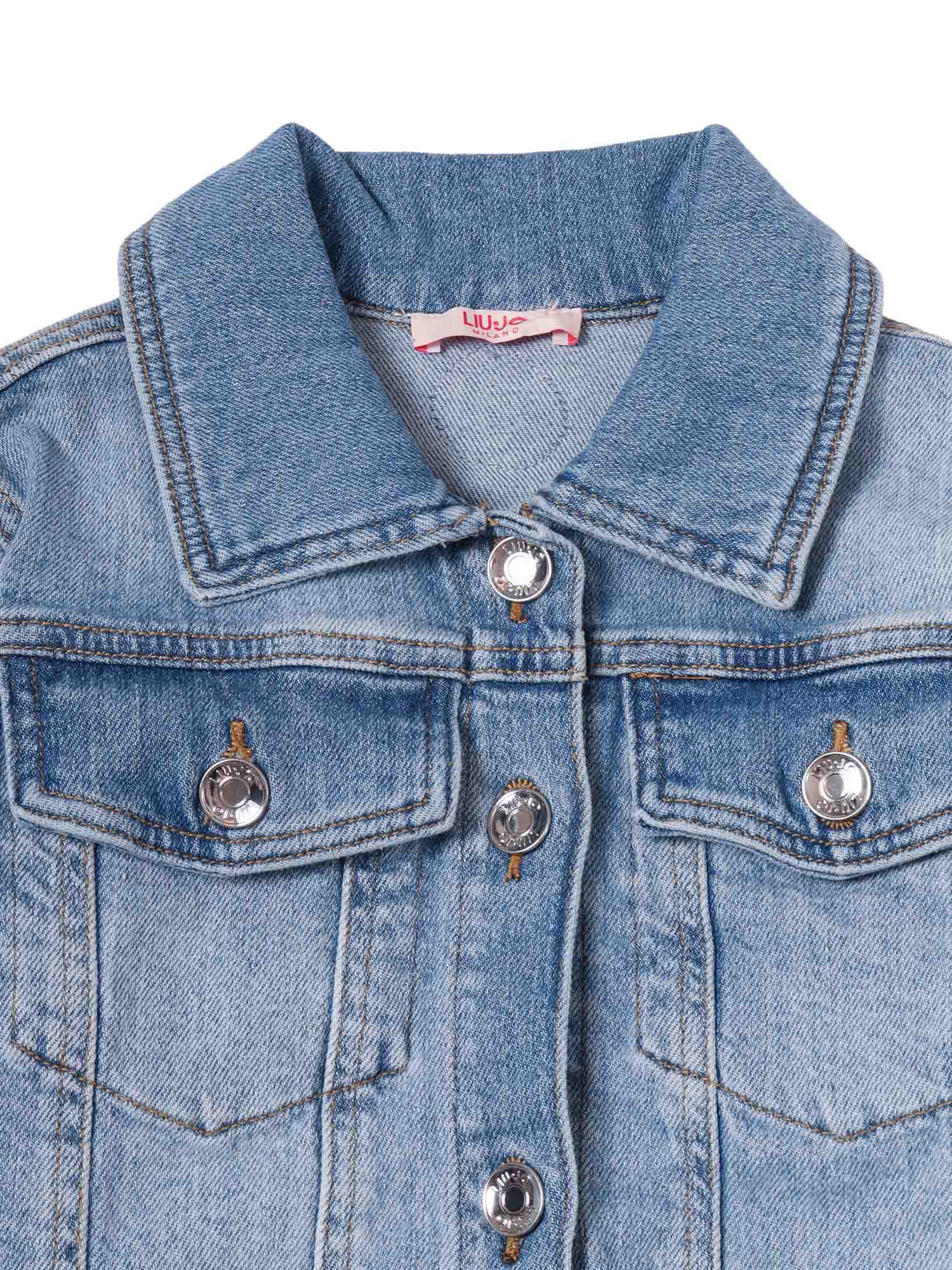 Jacket Blue Cotton Elastane