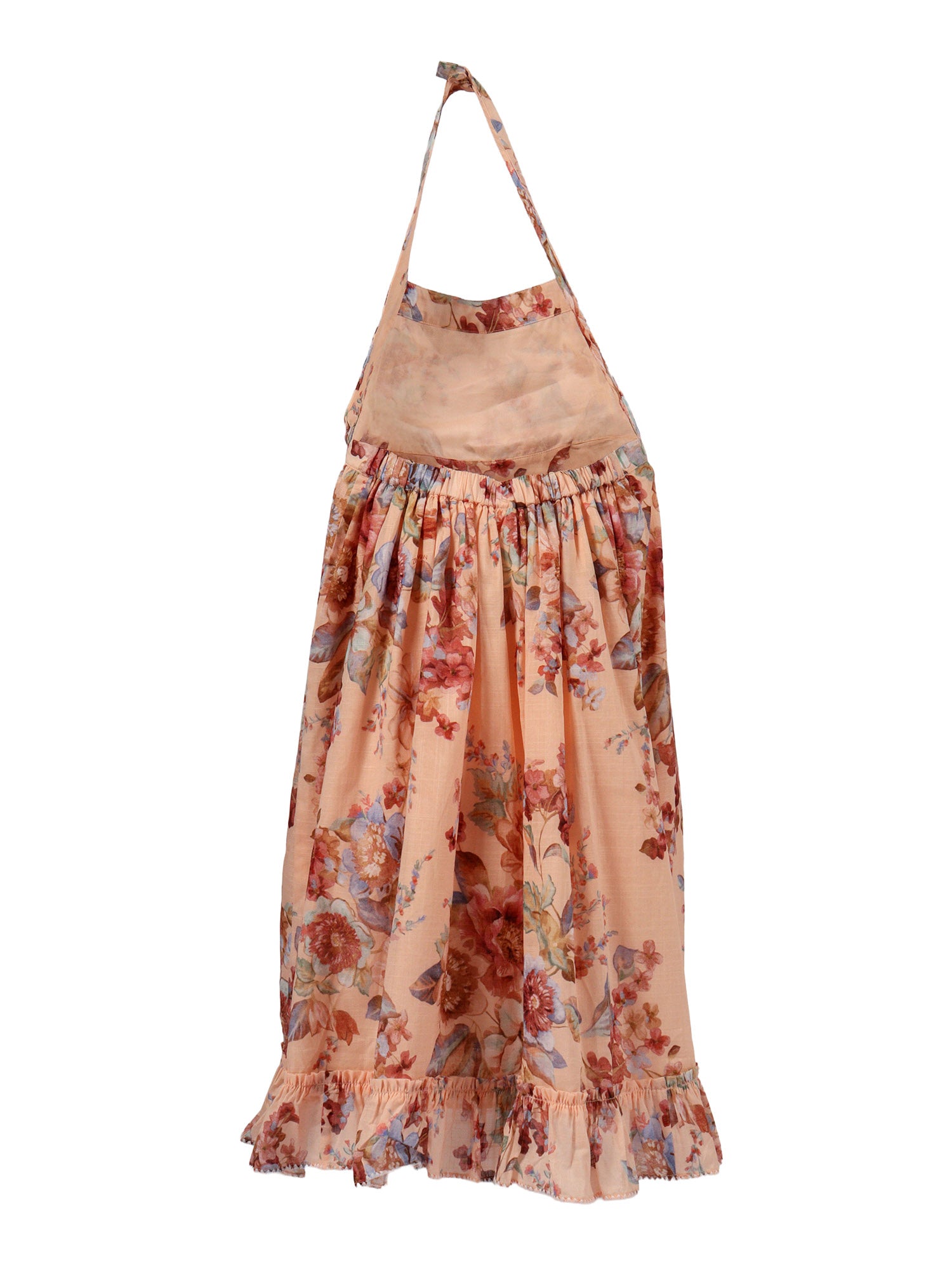 Awaken Kids Halter Dress Beige Cotton Lining