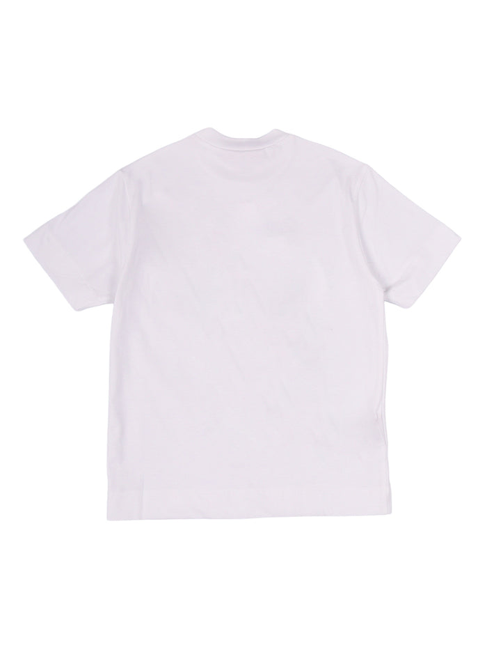T-Shirts White Cotton Short Sleeves T-shirt