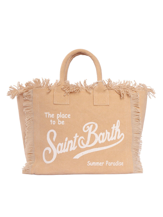 Colette-11 Beige Cotton Handbag