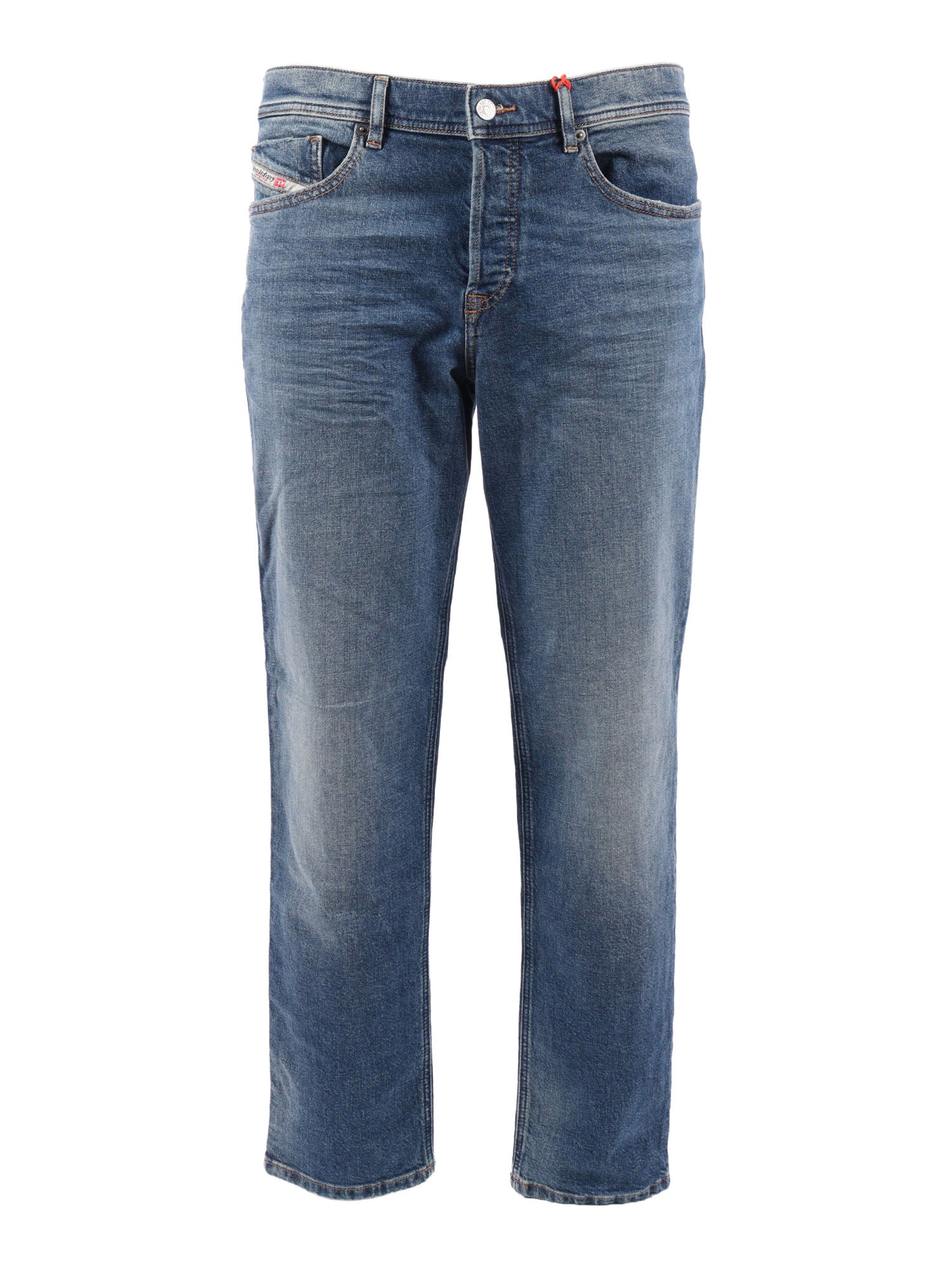 5 pockets Blue Cotton Elastane Jean
