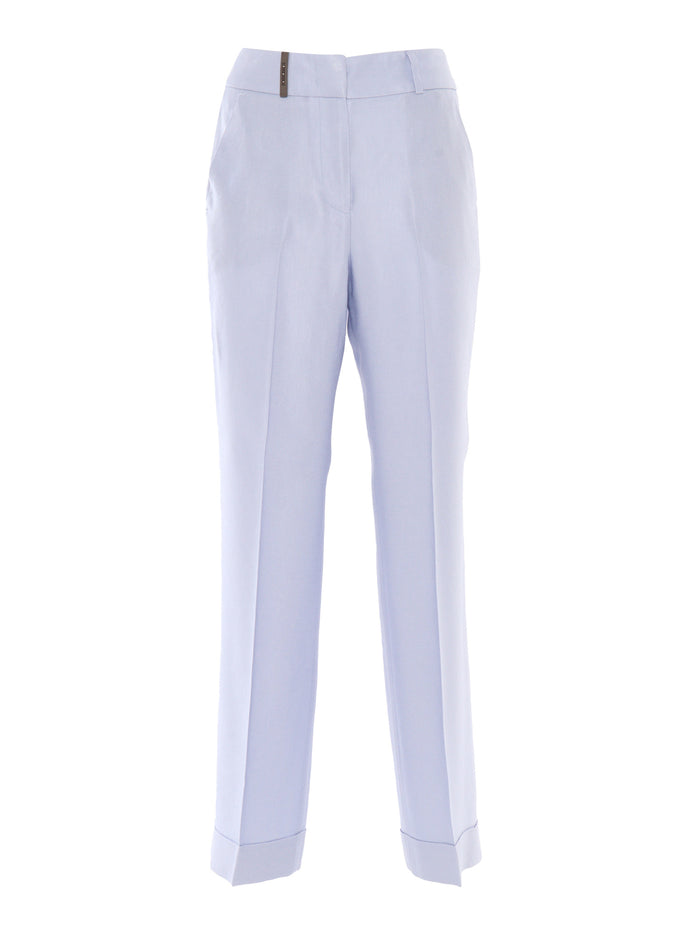 WOMAN TROUSERS Light Blue Pant
