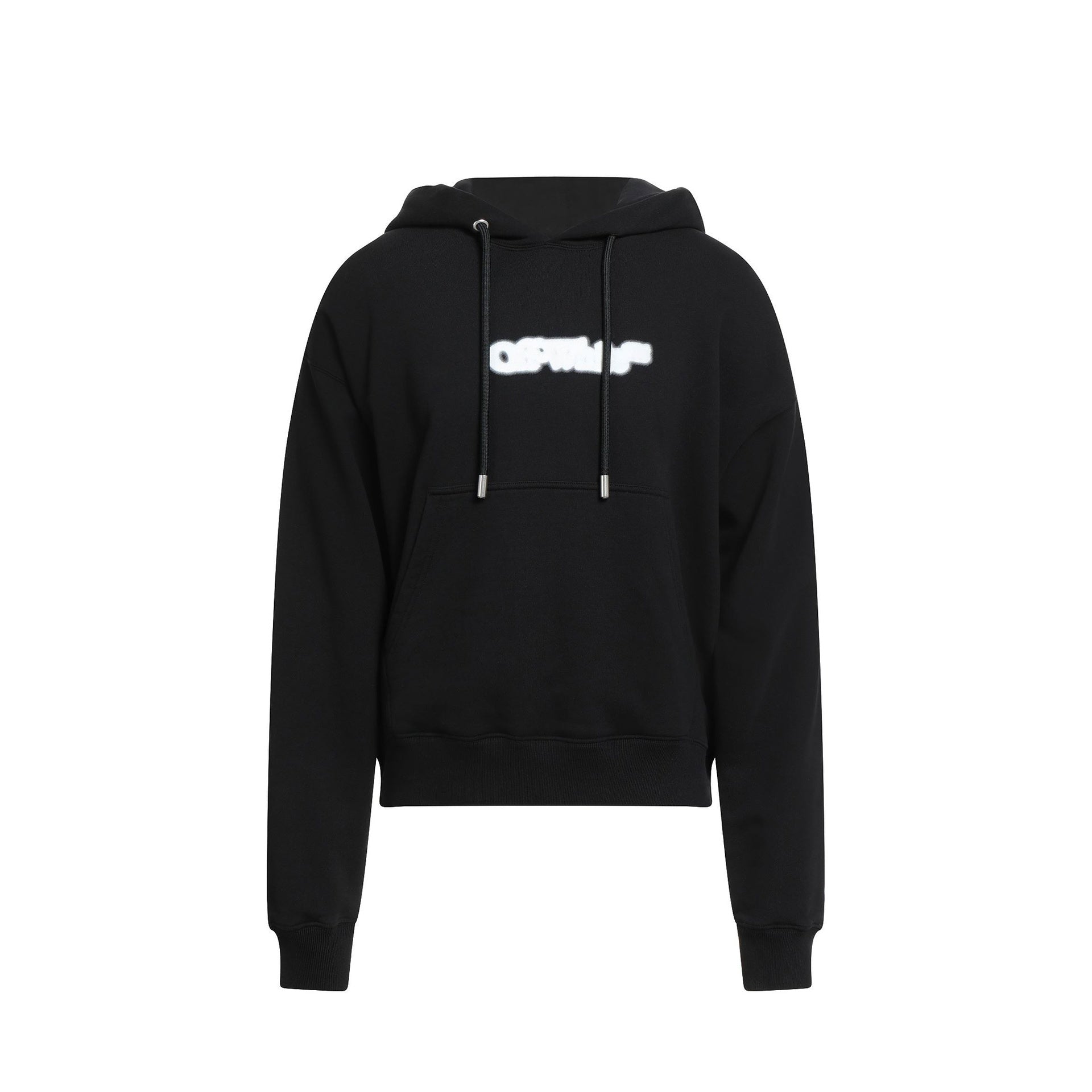 Off-White Hooded Logo Sweatshirt Black Cotton